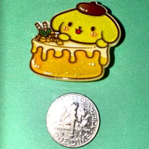 (10 for $15) Sanrio Purin @ a Table Eating Hard Acrylic Crocs Shoe Charms